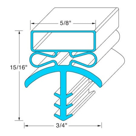 Allpoints Allpoints 741452 Door Gasket For Bally Refrigerated Boxes 741452